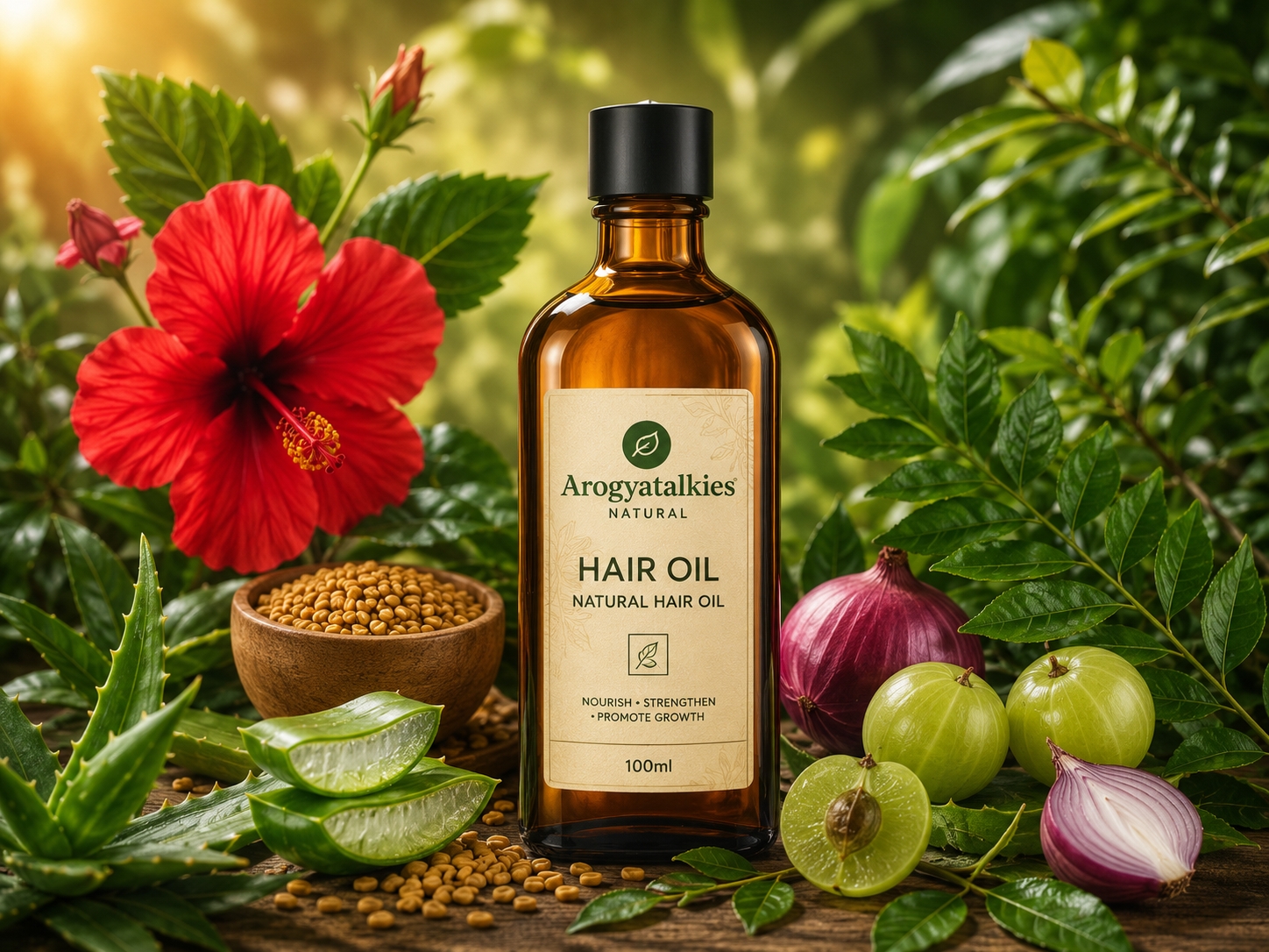 AarogyaTalkies Natural Herbal Hair Oil